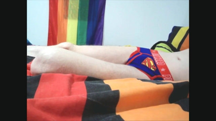 Custom Videos: Playing in Superhero underwear with cumshot