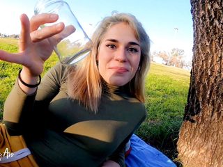 April BigAss: Drinking Piss on The Street Risk Real