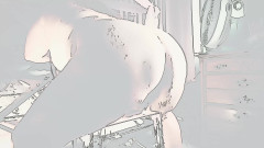 SexyNEBBW: Stuhl bBW arsch schütteln, anime-version