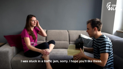 Czech Soles - foot fetish content: He is whipped under his wife's foot