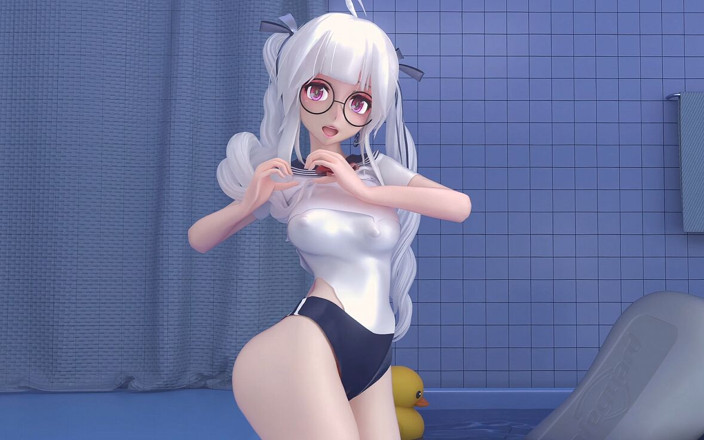MikuMotion: Haku marinero débil en traje de grandes gafas petite figura