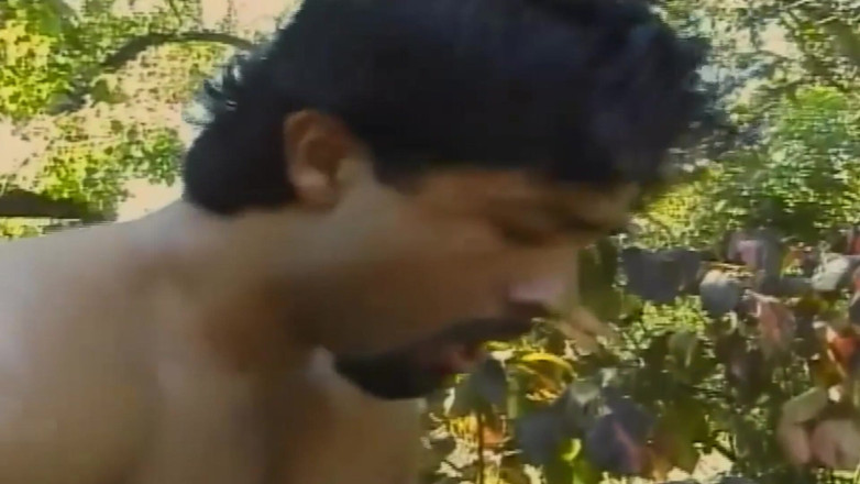 SHEMALE RETRO FUN: Busty Brunette MILF Rides Thick Cock Outdoors