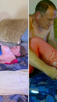 Supergranny: Dildo fodendo super puta
