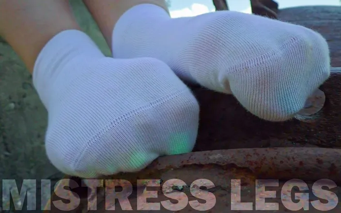 Mistress Legs: Beautiful Goddess Put on White Socks and Make Them Dirty...