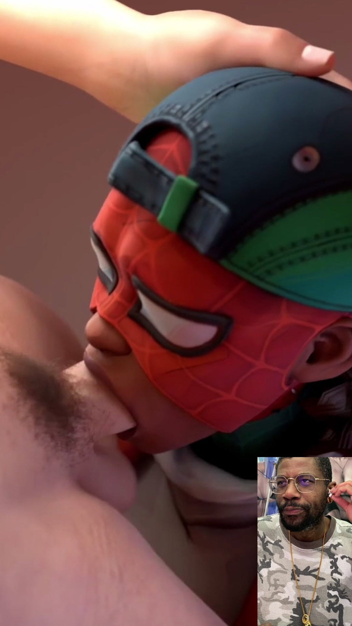 Good news media: Ebony Spider-man Děvka Deepthroating Spooder-muž je Thicc Tvrdý Zadek Pták