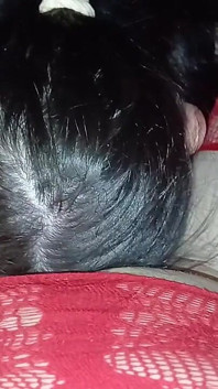 Our Skinny Brunette Neighbor Takes Turns Performing Cunnilingus on Me and My Girlfriend