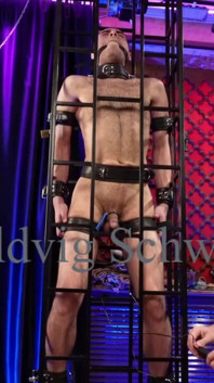 Caged and Strapped: Extreme Restraint, Ball Rope & Electric Stimulation
