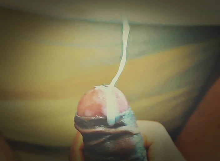Striptease Stroking My Big Hard Black Cock Cumshot