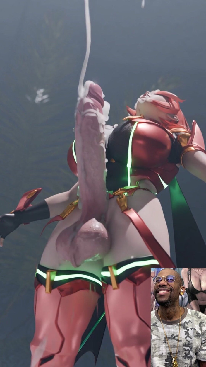 L6RD7BLU3 FUTA: 未来主义的大变性人无法停止铁杆射在自己身上