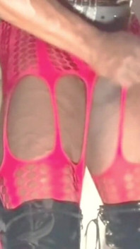 Trashy Hooker Thigh Boots & Xxl Butt Revealing Bodysuit Toy and Unloading Filth