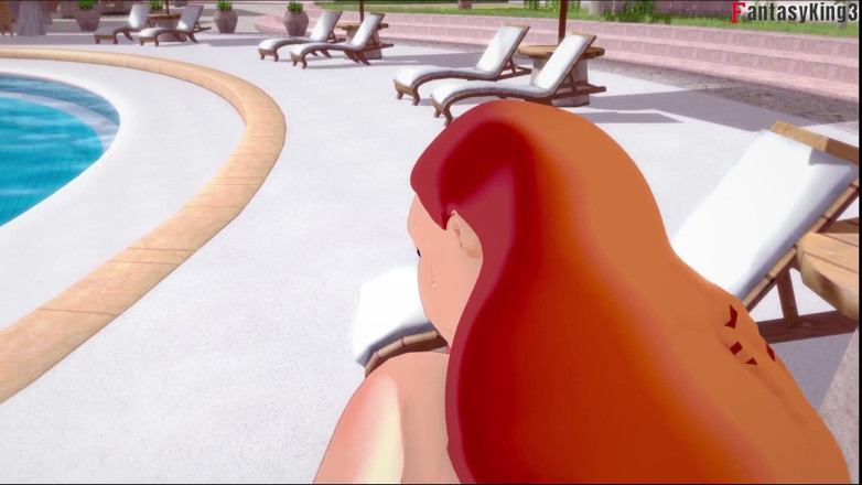 Fantasy king: Jessica Rabbit follada en una piscina