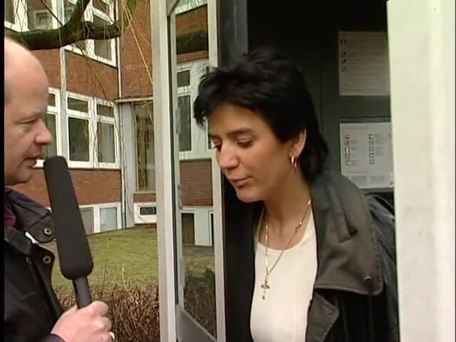 Lucky Cooch: Short hair brunette at the outdoors interview