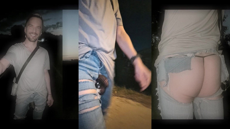 kinkygaynudist: Прогулянка містом у бездонних джинсах