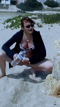 Anastasia Kass Peeing on the Beach