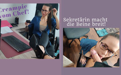 Nora Devot: Creampie From the Boss! Secretary Nora Spreads Her Legs