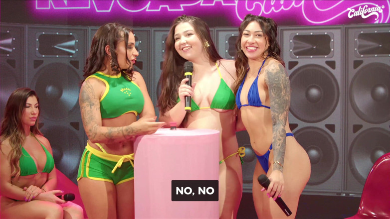 California TV: 3 lesbian nakal lagi asik main game! Memek becekku dicrot...
