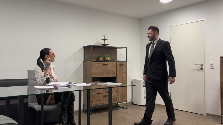 Maja-Bach: Bimbodoll Secretary Gets Fucked Hard by a Big Cock!