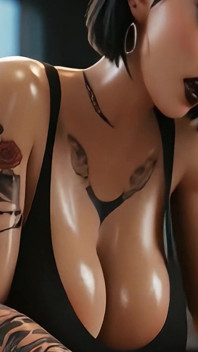Friend’s Tattooed Asian Alt GF Part 2 - She Came Back for More - Fucking