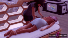Sexual Hot Animations: Het styvmamma masserar mig och ... Spruta! - Sexuella heta animationer