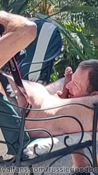 Daddy Jay Taylor Gets Backyard Blowjob