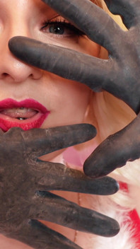ASMR video: rubber gloves. Hear amazing sounds and relax! Christmas mood! Arya Grander -SFW free vid