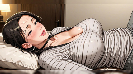 AI Porn: Ai Brunette Teasing in Bed