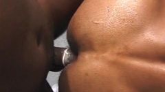 DudeDare: Big black dude fucking his submissive bottom in the office