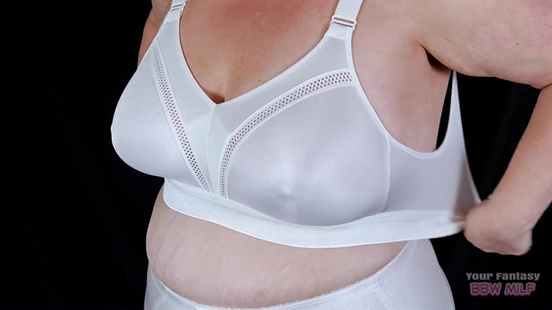 BBW_Wife: Retro Granny Panties and Bra - My Mature MILF Hairy Cunt...