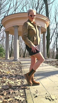 Mature Lady Having Fun Outside