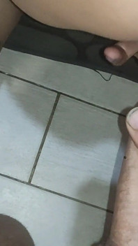 Sucking Big Cock in Bathroom