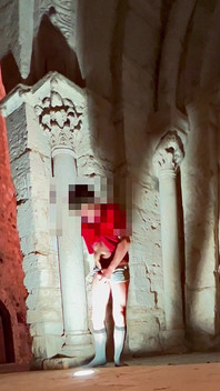 Very Risky and Immense Ejaculation in a Very Public Place