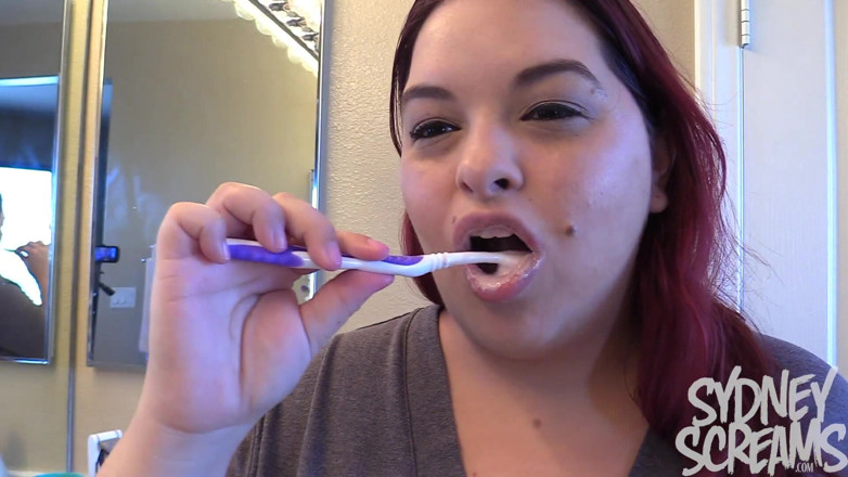 Sydney screams fetish: Brushing &amp; Polishing My Pearly Whites - HD Wmv