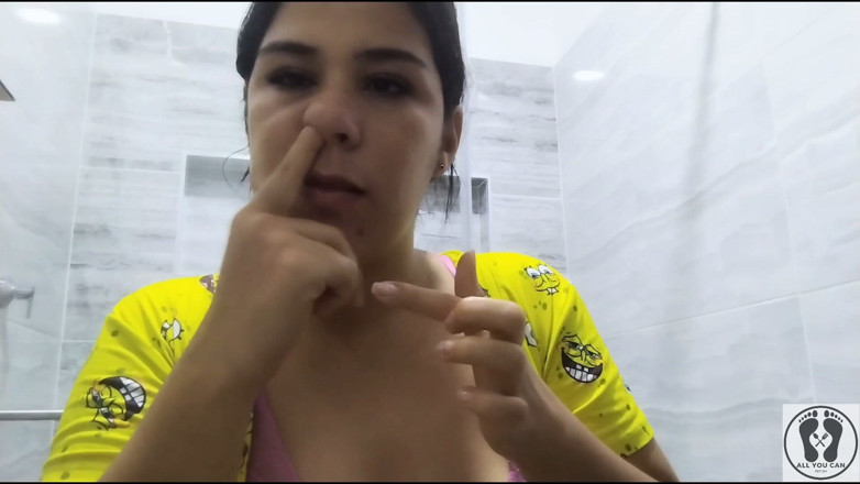 All You Can Fetish: Tongue Fetish Snot Nose Play Nostrils Cum on My Braces