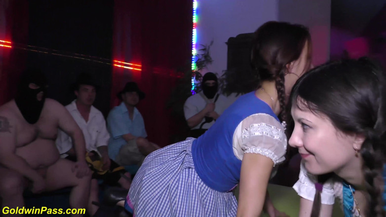 Goldwin pass: Salvaje alemán lederhosen groupsex follando en orgía