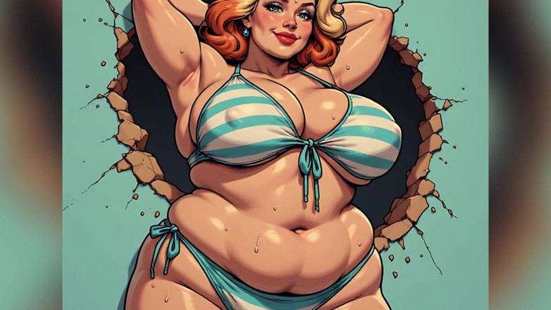 AI Porn: Chubby Bikini Beauties Art