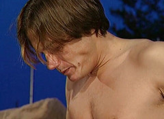 MILF my Cock: Blonde milfs werden draußen im retro-dreier anal geknallt