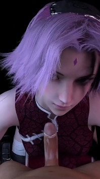 Sakura Sucks Cock in POV - Naruto 3D Hentai Parody