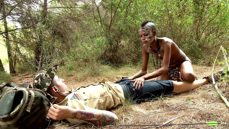 Horny Two really wet MILFs: Hot and wild african scene with a Tribe girl