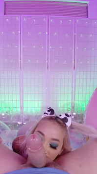 Petite Blonde Asian Avery Black Throat Fuck