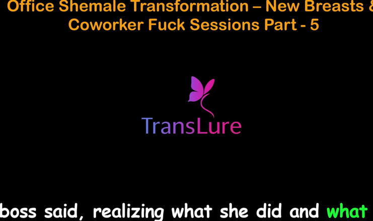 TransLure: English audio sex story - transformação transsexual do escritório - novos seios...