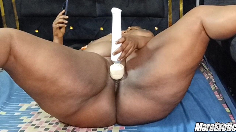 Mara Exotic: Horny BBW Mom Watching Porn and Masturbating