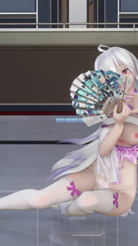 Featured Haku (yawane) - a Thousand Lanterns Traditional-style Seductive Qipao, Thong, White Stockings, High Heels