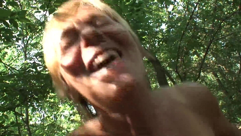 Mature Climax - 100% Mature Videos: Hairy mature slut gets doggystyled outdoors