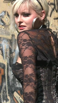 Hot blonde Stepmom enjoy in outdoor walking