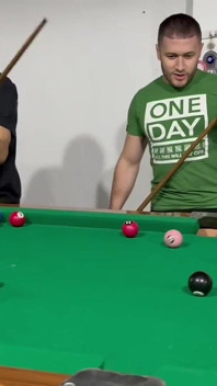Sr Carmona and Victor Ferraz Playing Naked Billiards