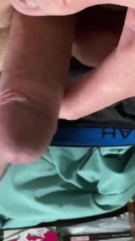 Rubbing My Uncut Cock