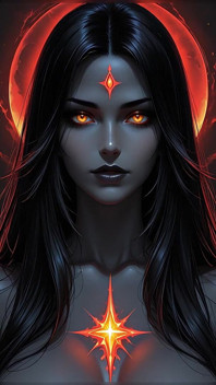 Shadow Assassin Warrior Woman with Jet Black Hair and Amber Eyes Dark Fantasy Portrait Ai Art Slideshow