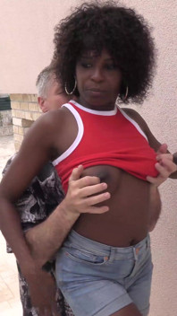 Ebony Babe Fucks Stranger in Hotel Room