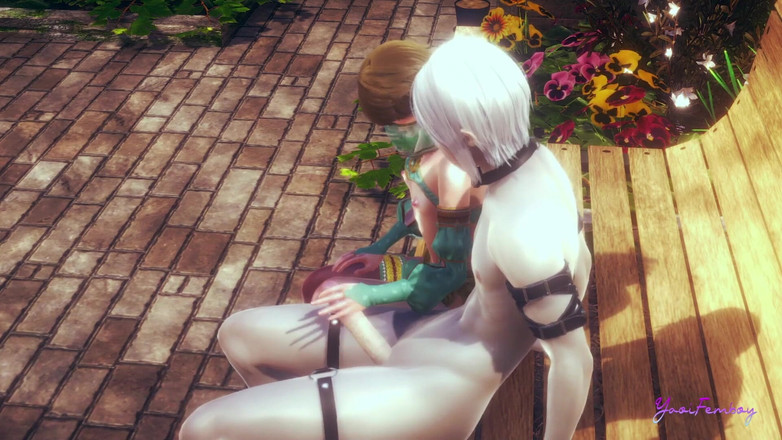 Yaoitube: 젤다 Yaoi 펨보이 - 링크 핸잡 (무수정)