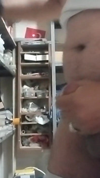 Masculine Bear Stepdaddy Cums in the Office